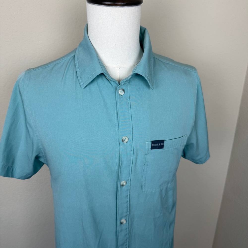 Burlebo Men’s Performance Short Sleeve Button Down Size Medium - Picture 3 of 9